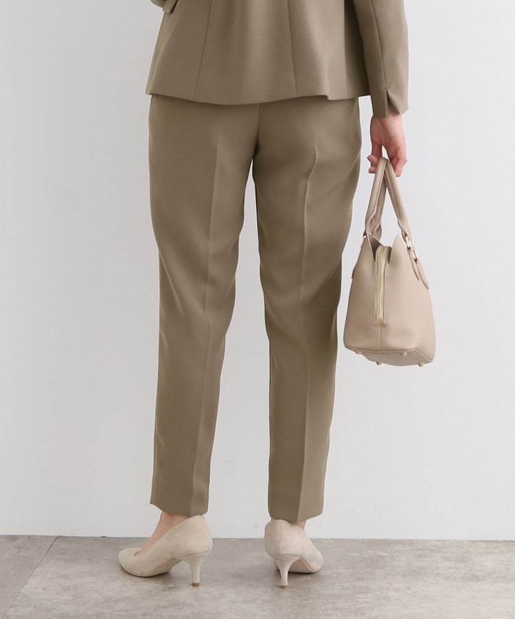 インディヴィ(INDIVI)の【洗える／定番スーツ】ストレッチタックテーパードパンツ7