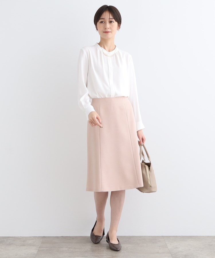 インディヴィ(INDIVI)の【洗える／通勤服】ギャザーデザインブラウス7