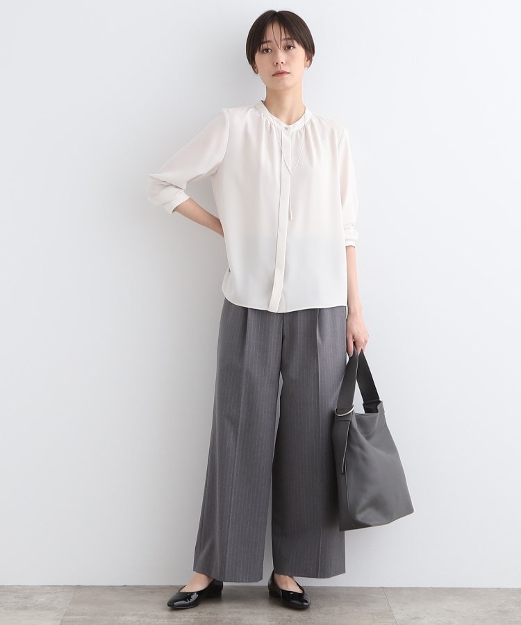 インディヴィ(INDIVI)の【洗える／通勤服】ギャザーデザインブラウス11