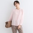 インディヴィ(INDIVI)の【洗える／通勤服】ギャザーデザインブラウス ライトピンク(070)