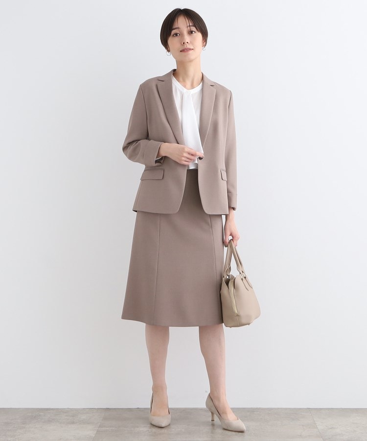 インディヴィ(INDIVI)の【洗える／通勤服】シアーサテンブラウス4