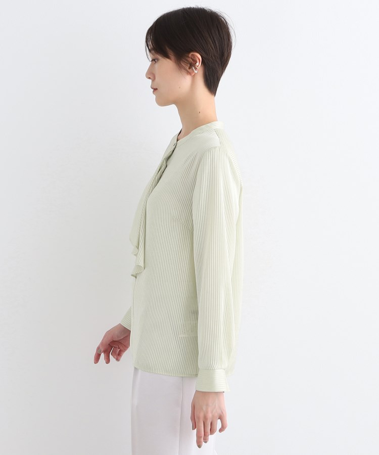 インディヴィ(INDIVI)の【洗える／通勤服】シアーサテンブラウス15