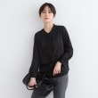 インディヴィ(INDIVI)の【洗える／通勤服】シアーサテンブラウス ブラック(019)