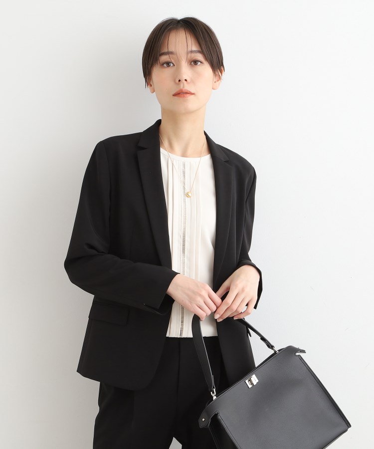 洗える/定番スーツ/SETUP可能】テーラードカラージャケット 洗える/定番スーツ/SETUP可能】テーラードカラージャケット