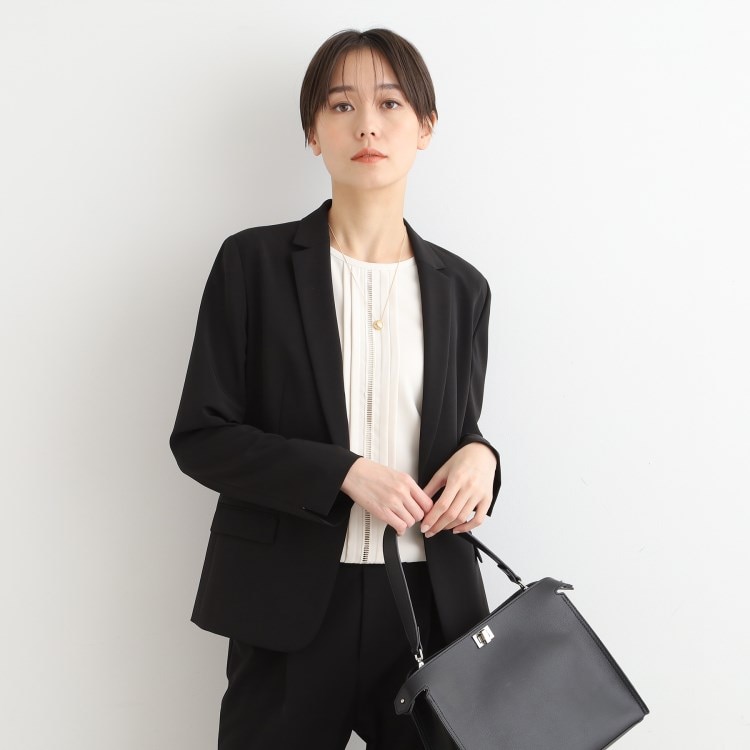 洗える/定番スーツ/SETUP可能】テーラードカラージャケット 洗える/定番スーツ/SETUP可能】テーラードカラージャケット