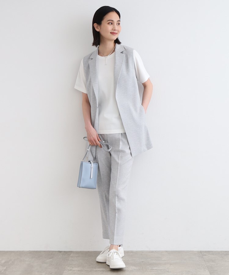 インディヴィ(INDIVI)の【洗える／バイカラー】Tシャツライクニット8