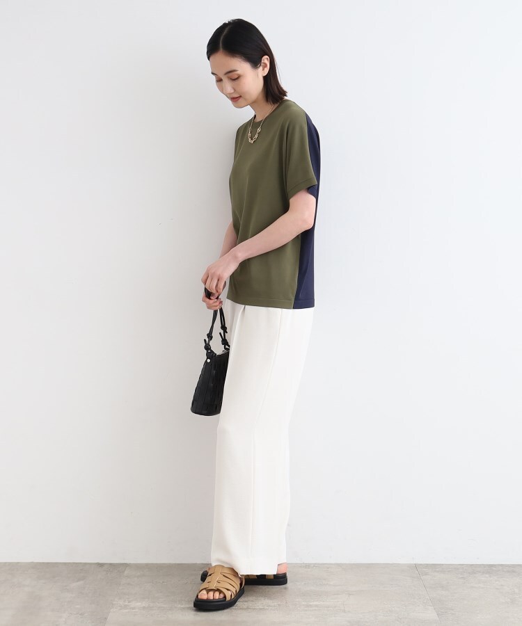 インディヴィ(INDIVI)の【洗える／バイカラー】Tシャツライクニット12