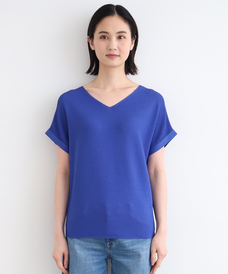 訳あってお買い得！30～80％OFF 洗える】フレンチスリーブVネックニット（ニット/セーター トップス