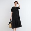 インディヴィ(INDIVI)の【洗える】ティアードデザインワンピース ブラック(019)