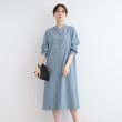 インディヴィ(INDIVI)の【洗える／羽織り】デニムライクシャツワンピース サックスブルー(490)