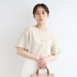 インディヴィ(INDIVI)の【洗える／SETUP可能】メランジ素材Tブラウス ベージュ(052)