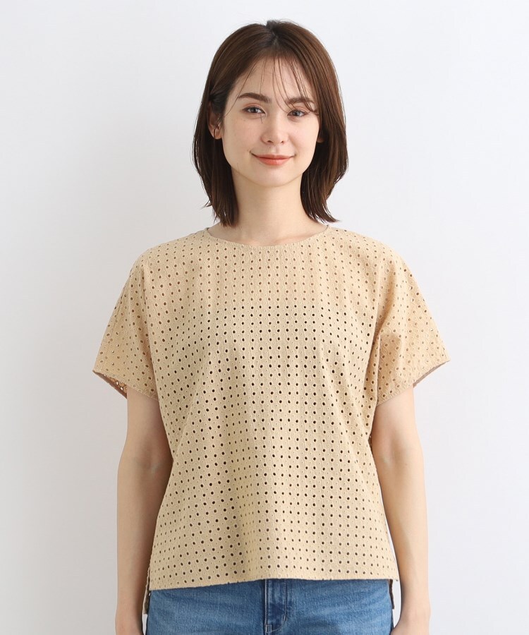 インディヴィ(INDIVI)の【洗える／刺繍】幾何学柄ブラウス14