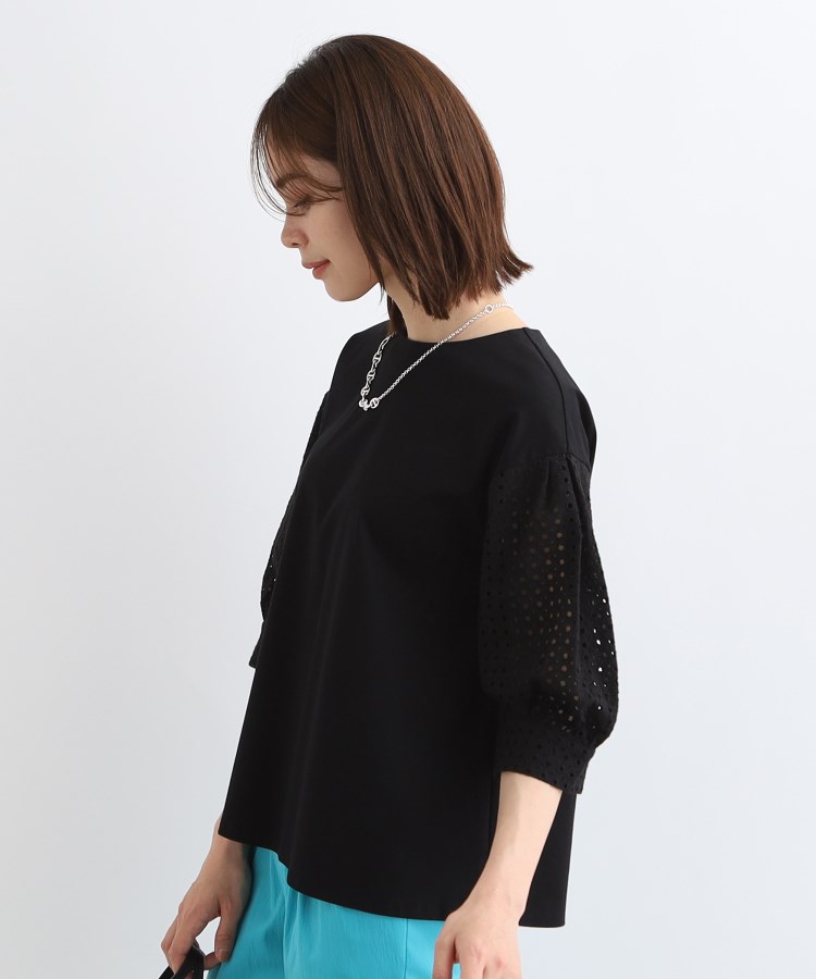 インディヴィ(INDIVI)の【洗える／刺繍】幾何学柄スリーブ カットソートップス6