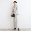 インディヴィ(INDIVI)の【SETUP可能】麻調ノーカラージャケット7