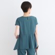 インディヴィ(INDIVI)の【SETUP可能】麻調ペプラムブラウス11