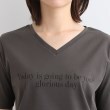 インディヴィ(INDIVI)の【洗える】VネックロゴTシャツ17
