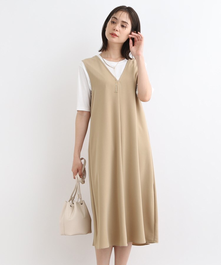 インディヴィ(INDIVI)の【2点セット】Tシャツ＆ジャンパードレス7