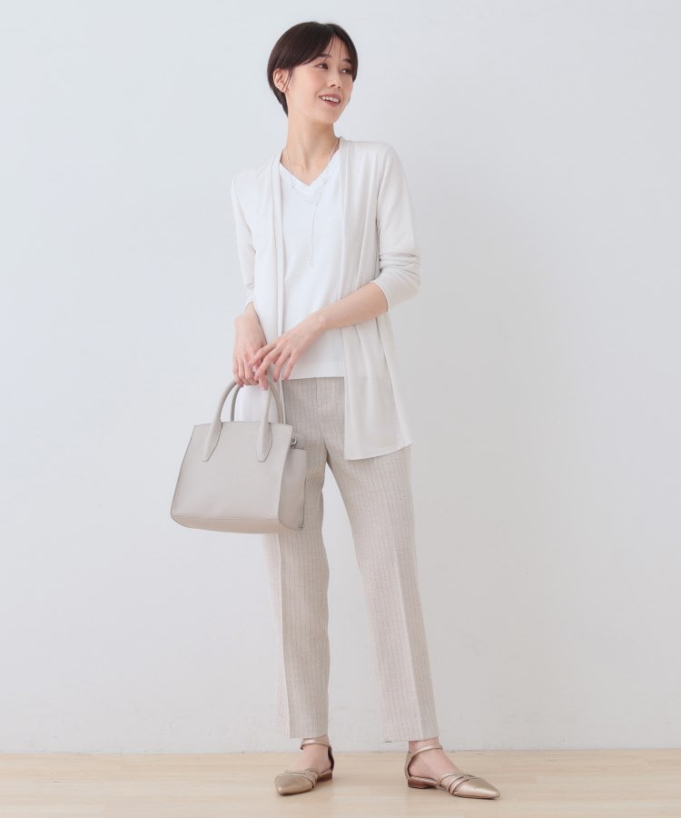 インディヴィ(INDIVI)の【洗える】着流しジャージカーディガン12