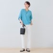 インディヴィ(INDIVI)の【洗える】タックデザインスリーブ ジャージトップス8
