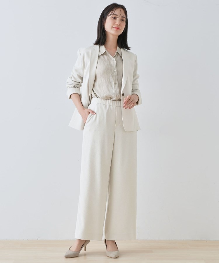 インディヴィ(INDIVI)の【通勤スーツ】ドライタッチワイドパンツ4