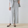 インディヴィ(INDIVI)の【通勤スーツ】ドライタッチワイドパンツ ライトグレー(411)