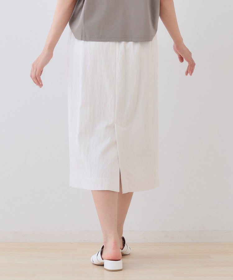 インディヴィ(INDIVI)の【シワになりにくい】コットンライクストレートスカート3