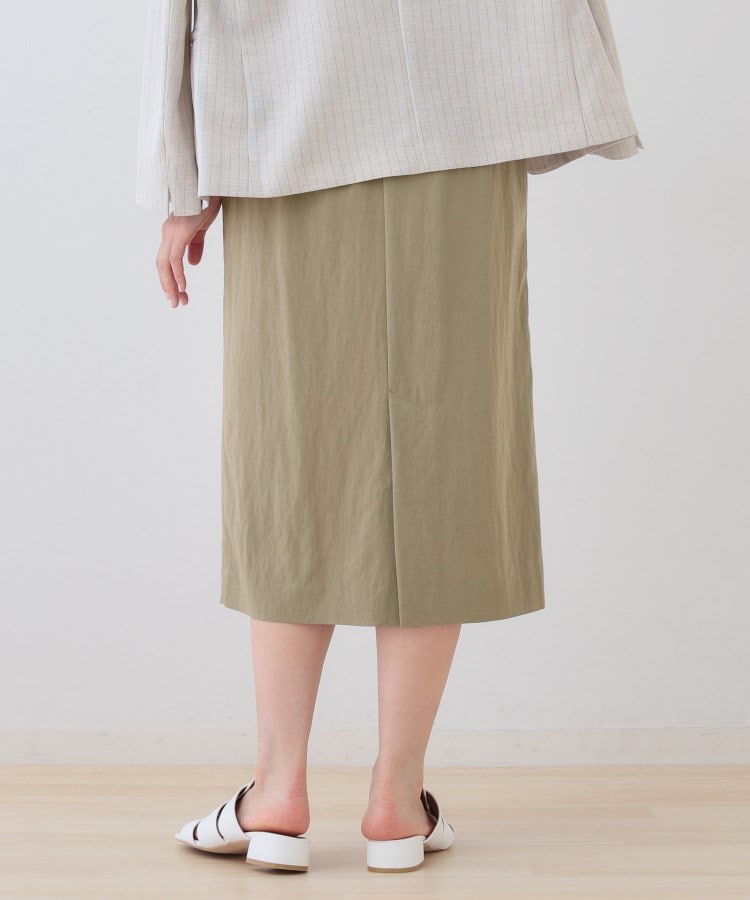 インディヴィ(INDIVI)の【シワになりにくい】コットンライクストレートスカート11