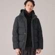 タケオキクチ(TAKEO KIKUCHI)の【735フィルパワー】グレンチェック ダウンブルゾン チャコールグレー(214)