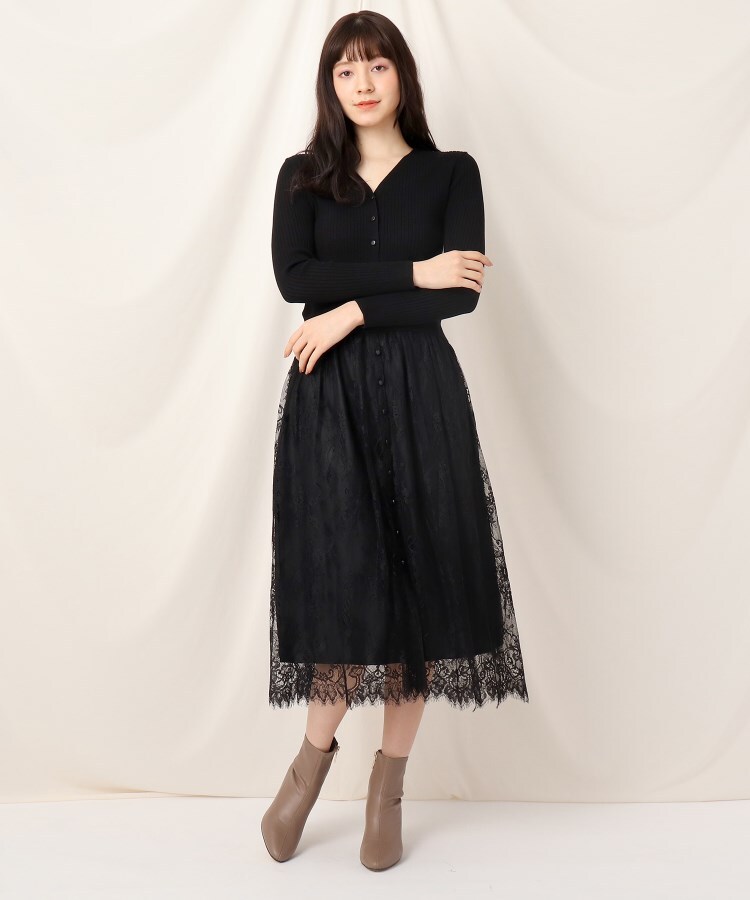 リブニット レースドッキングワンピース マキシ ロングワンピース Couture Brooch クチュールブローチ ワールド オンラインストア World Online Store リブニット レースドッキングワンピース マキシ ロングワンピース Couture Brooch クチュールブローチ ワールド オンラインストア World Online Store