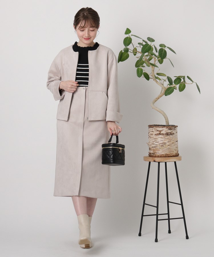クチュールブローチ(Couture Brooch)の◆【しっとり、軽い、暖かい。】スウェード調ナロータイトスカート4