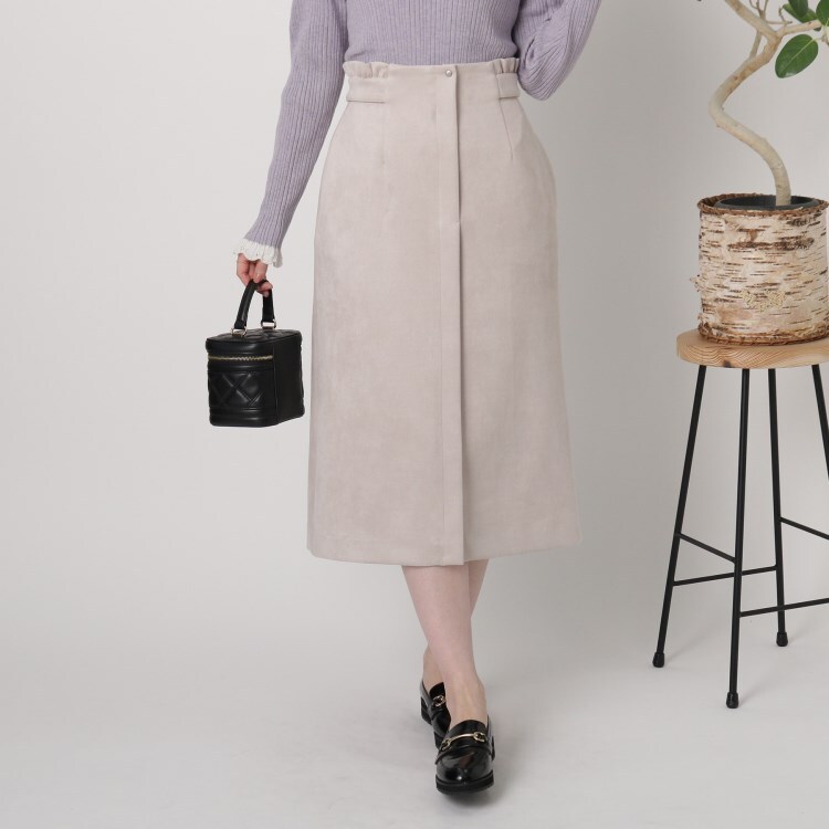 クチュールブローチ(Couture Brooch)の◆【しっとり、軽い、暖かい。】スウェード調ナロータイトスカート ミモレスカート