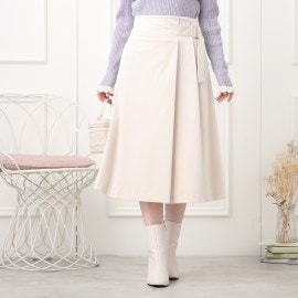 クチュールブローチ(Couture Brooch)のベロアコーデュロイ ラップ風スカート ミモレスカート