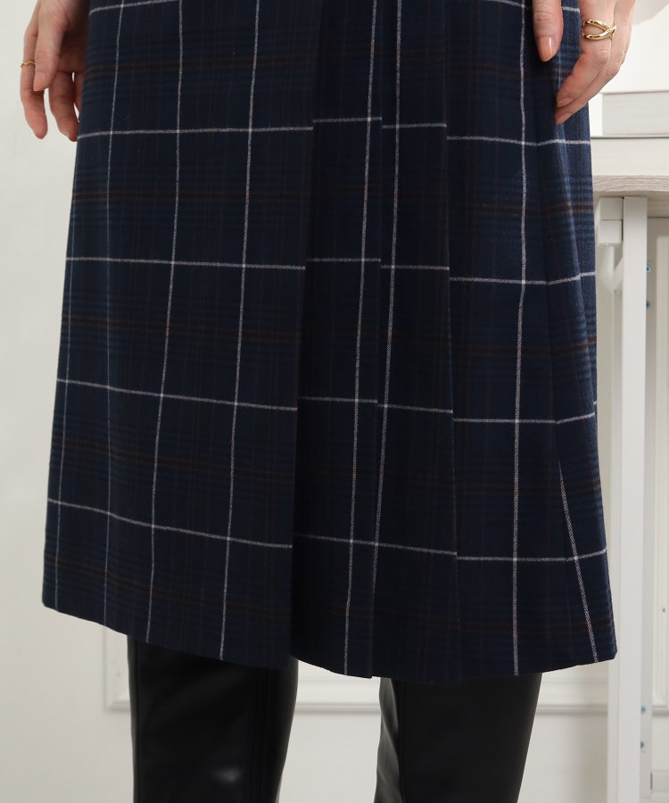 クチュールブローチ(Couture Brooch)の◆【起毛感のあるチェック柄素材であったか、きれい見え】チェック柄　ラップデザインスカート22