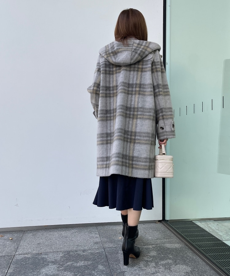 美品  ◇【大人フェミニンなカジュアルスタイルに】シャギーチェック ジャケット・アウター