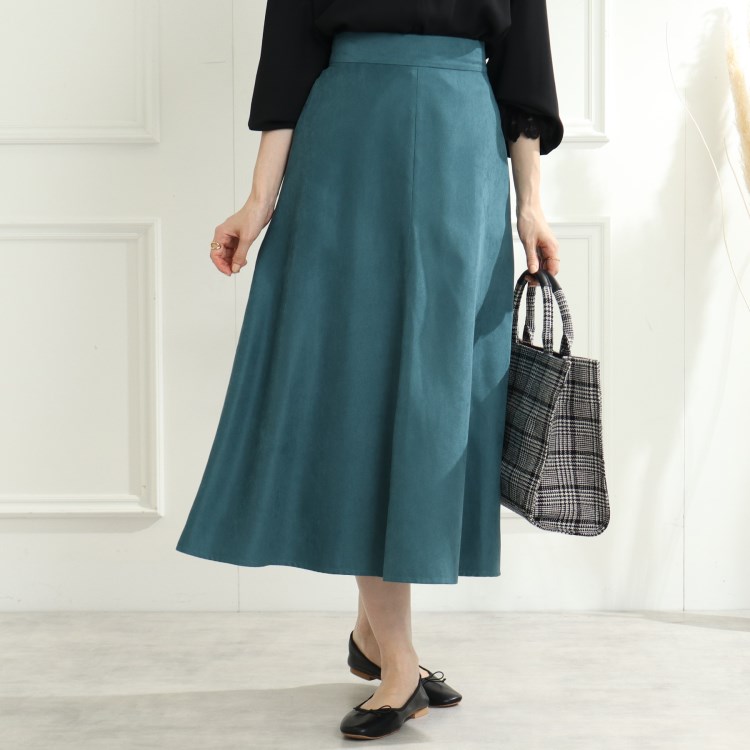 クチュールブローチ(Couture Brooch)の◆コーデュロイライクフレアスカート ミモレスカート
