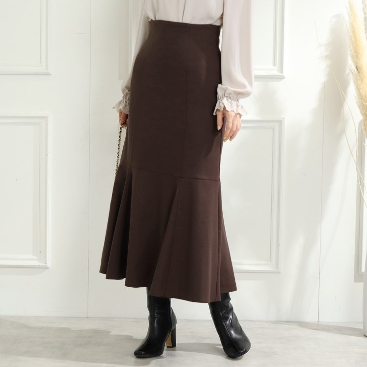 クチュールブローチ(Couture Brooch)の◆裾切り替えマーメイドスカート ミモレスカート