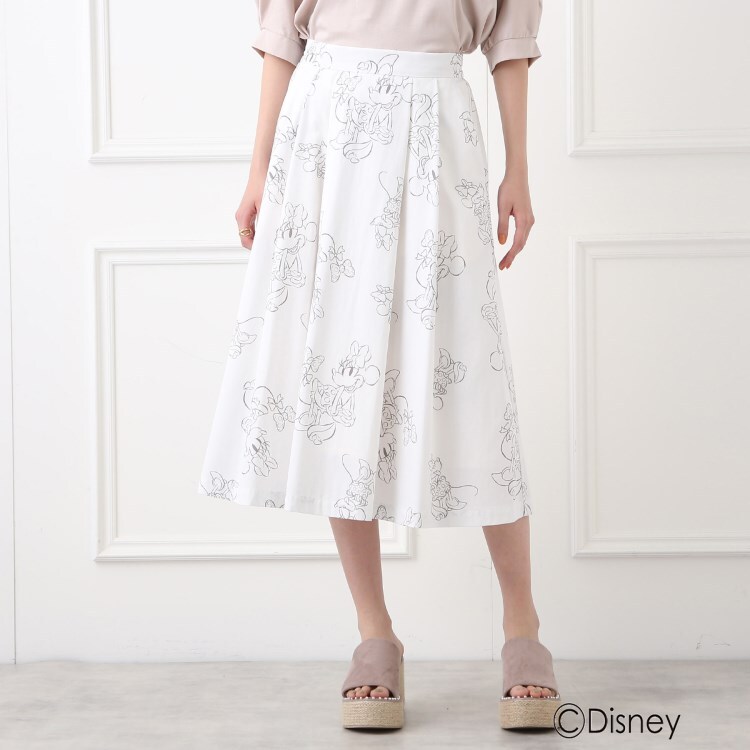Disney ミニーマウス タックスカート ミモレスカート Couture Brooch クチュールブローチ ワールド オンラインストア World Online Store