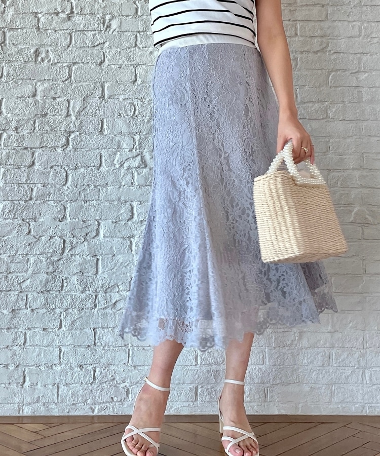  Couture Brooch(クチュールブローチ) 花柄レース ソフトマーメイドスカート