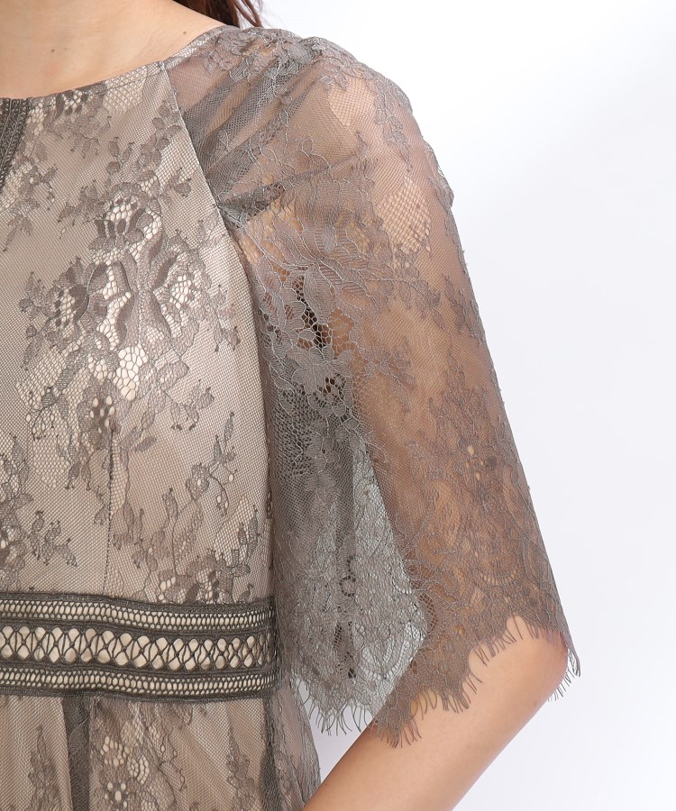 クチュールブローチ(Couture Brooch)のショルダーギャザーラッセルレースドレス18