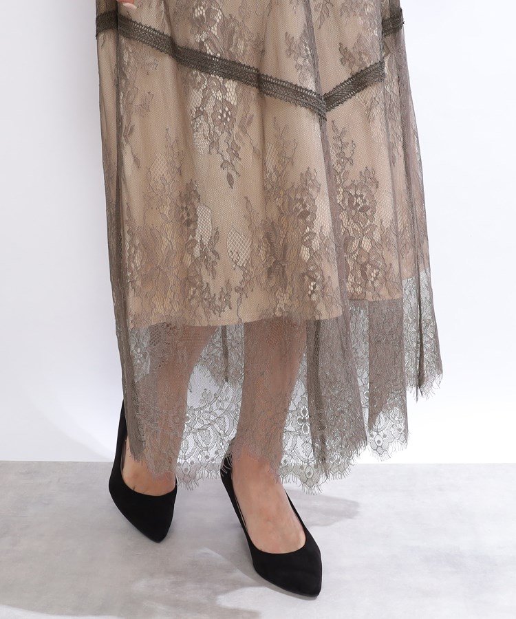 クチュールブローチ(Couture Brooch)のショルダーギャザーラッセルレースドレス19