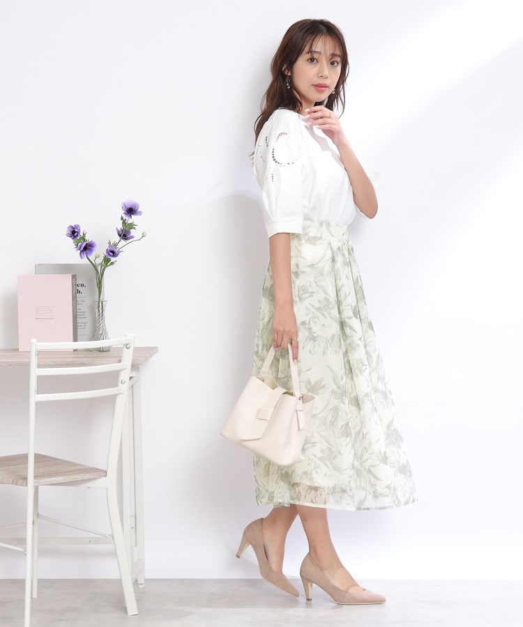 クチュールブローチ(Couture Brooch)のINCEDE メッシュレース花柄プリントスカート2