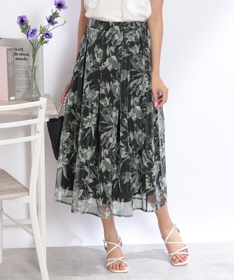 クチュールブローチ(Couture Brooch)のINCEDE メッシュレース花柄プリントスカート10