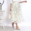 クチュールブローチ(Couture Brooch)のINCEDE メッシュレース花柄プリントスカート オフホワイト(103)