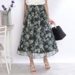 クチュールブローチ(Couture Brooch)のINCEDE メッシュレース花柄プリントスカート ブラック(119)