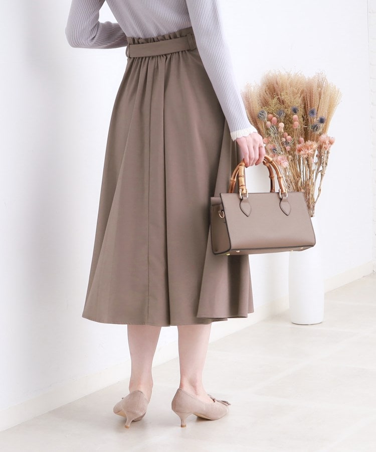 クチュールブローチ(Couture Brooch)の【通勤、オフィスにもおすすめ】リボン付きパール調フレアースカート6