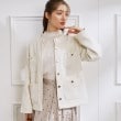 クチュールブローチ(Couture Brooch)のクラシカルツイードジャケット オフホワイト(003)