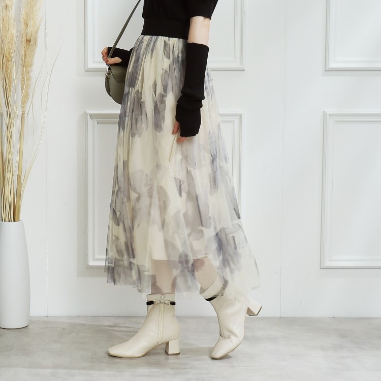 クチュールブローチ(Couture Brooch)のフラワーチュールスカート ミモレスカート