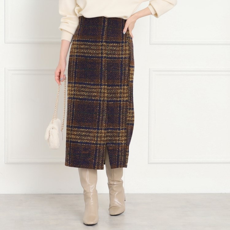 クチュールブローチ(Couture Brooch)のチェックタイトスカート マキシ・ロングスカート