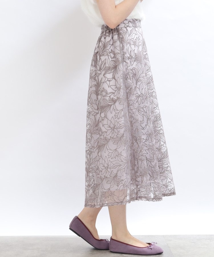 クチュールブローチ(Couture Brooch)の【S-LL/秋冬新色！】チュール刺繍フレアースカート5