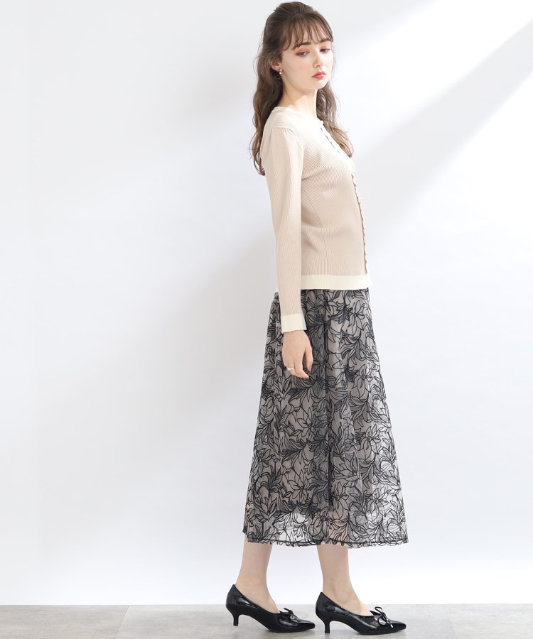 クチュールブローチ(Couture Brooch)の【S-LL/秋冬新色！】チュール刺繍フレアースカート17
